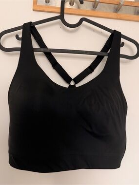 Athleta Black Padded Sports Bralette with Adjustable Straps